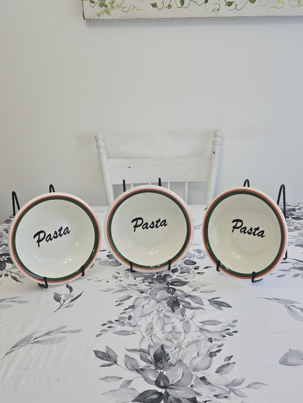 La Primula S.R.L. Set Of 3 Ceramic  Pasta Bowls Made In Italy